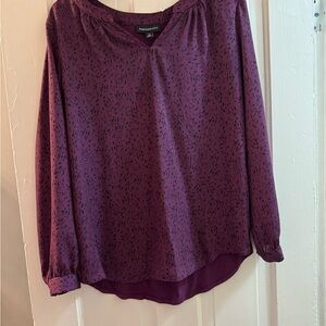 Trendy Plum Patterned Blouse